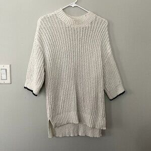 LOFT heavy warm knit cotton boho vintage style long sleeved top casual shirt